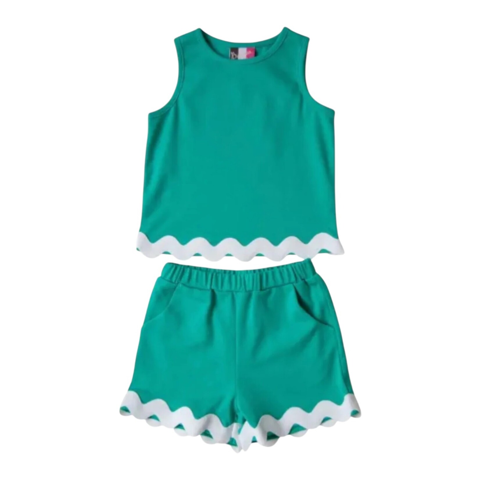 Banana Split Green Ric Rac Short Set
