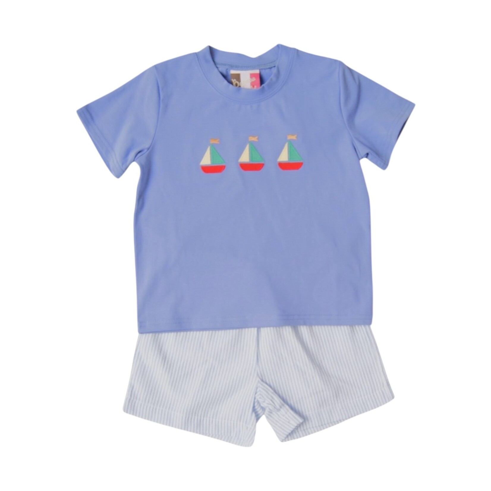Banana Split Sailboat Boy Short Set