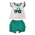 Banana Split Tractor Applique Bloomer Set