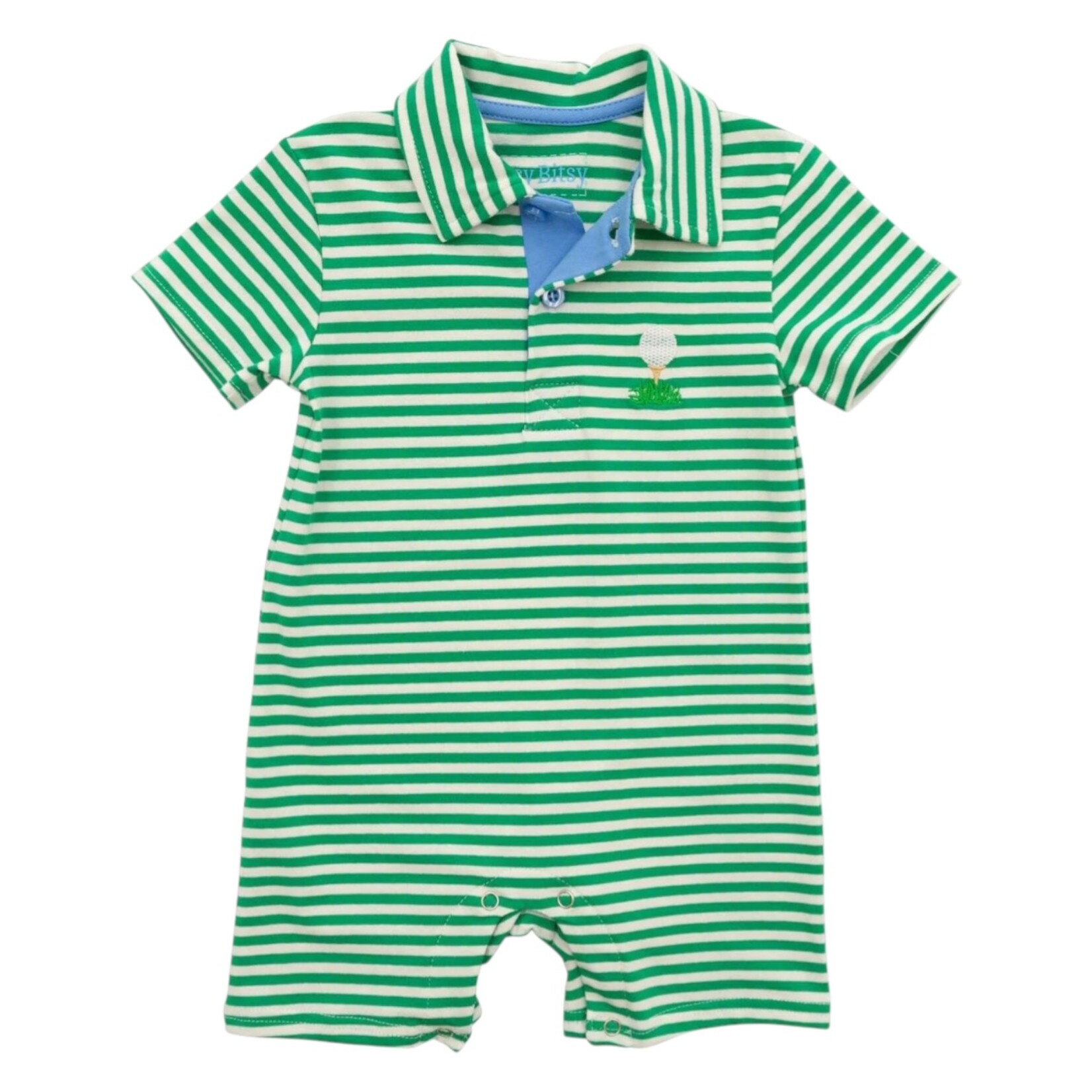 Itsy Bitsy Green Golf Polo Romper