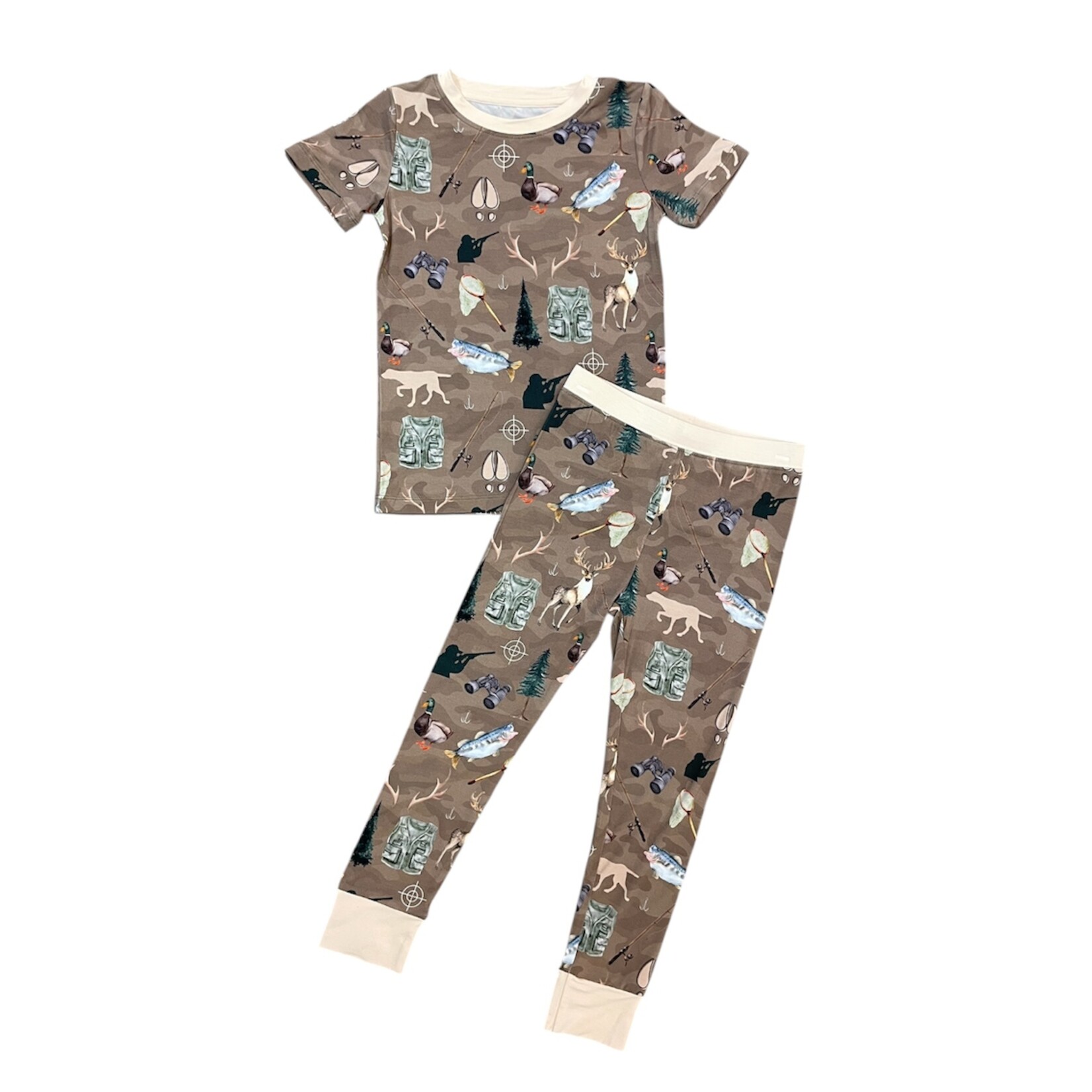 Twinkling Star Hunt Fish Love Bamboo PJ Set