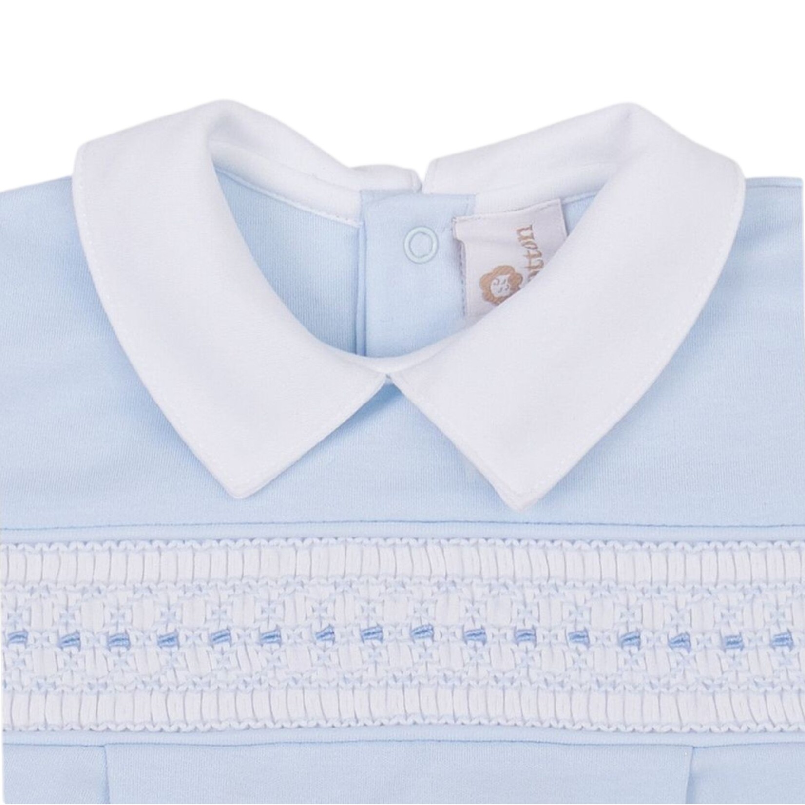 Mio Cotton Hand Smocked Blue Renzi Bubble