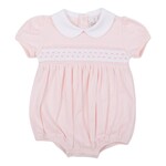 Mio Cotton Hand Smocked Pink Daphne Bubble