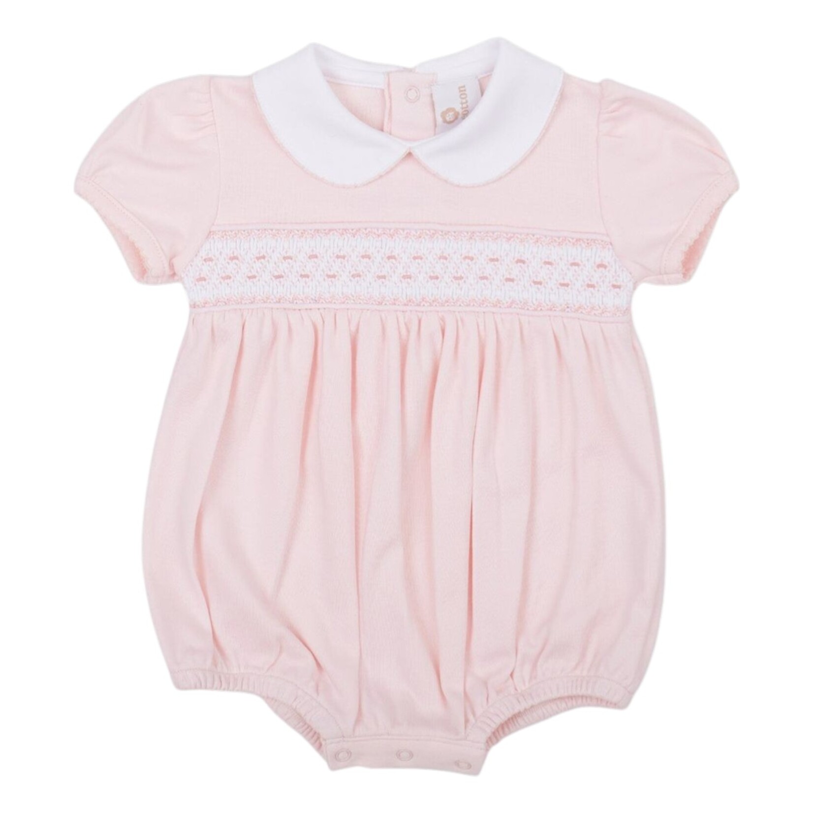 Mio Cotton Hand Smocked Pink Daphne Bubble