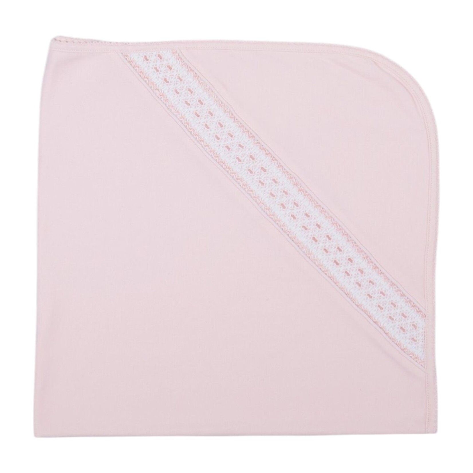 Mio Cotton Hand Smocked Pink Daphne Blanket