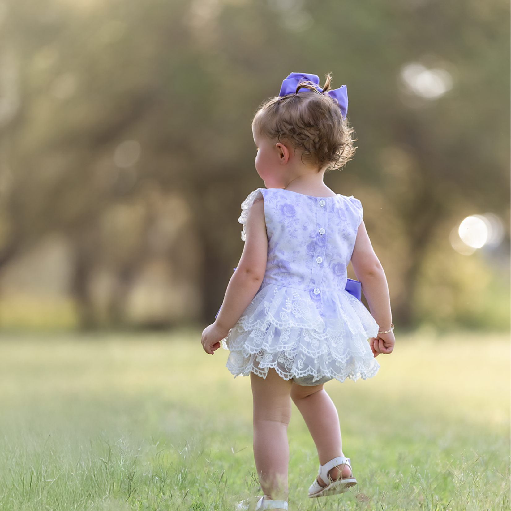 Be Girl Clothing Lilac Floral May Romper