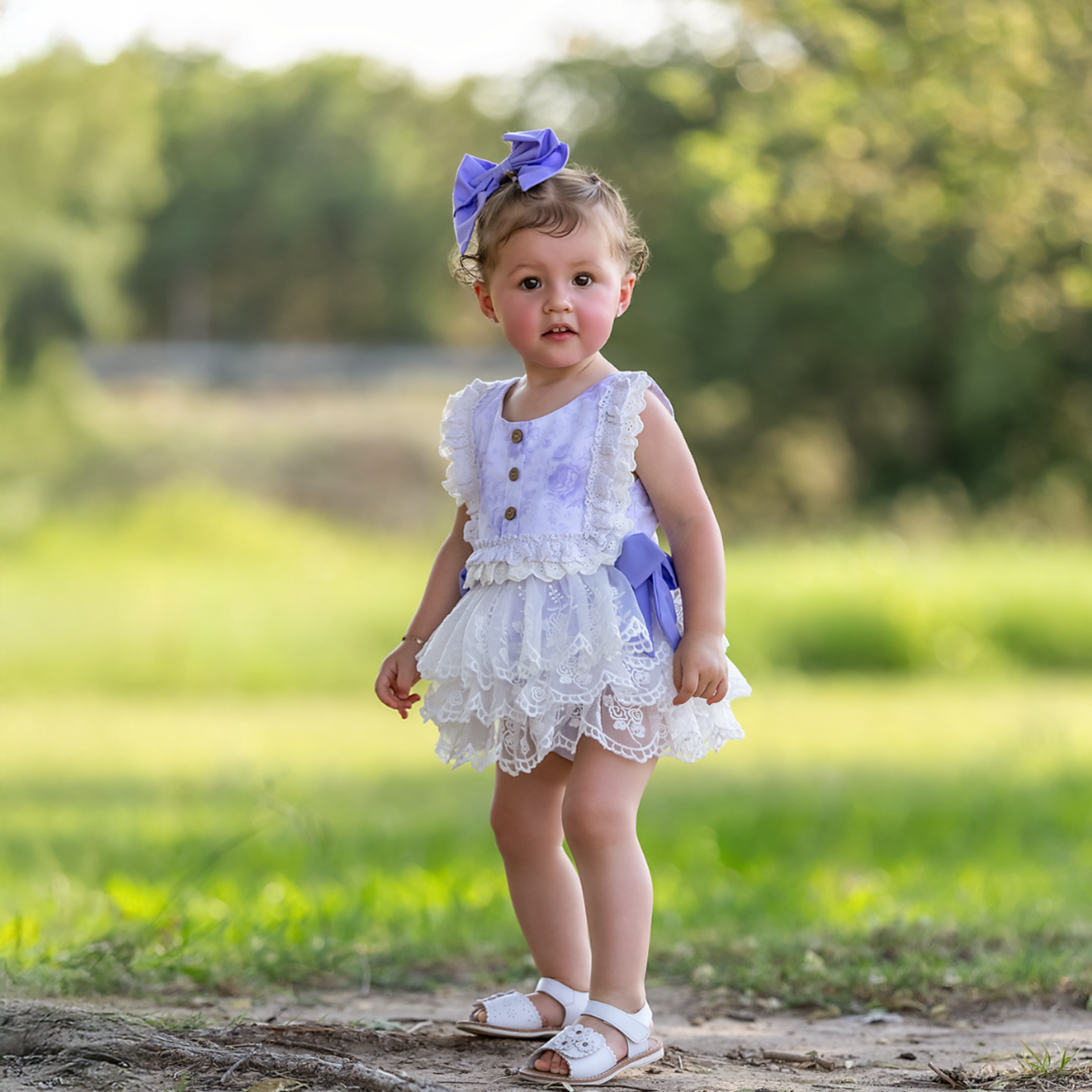 Be Girl Clothing Lilac Floral May Romper