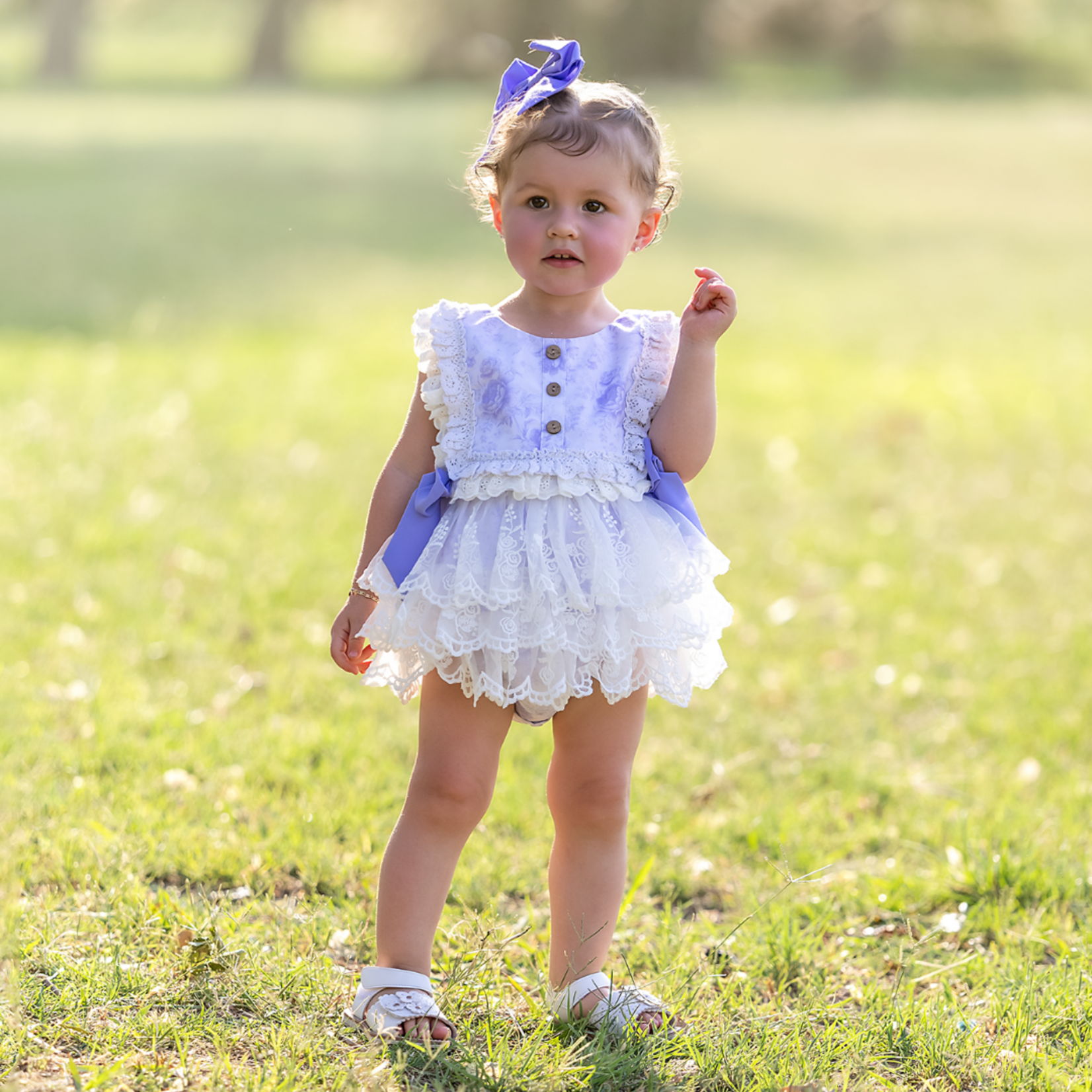 Be Girl Clothing Lilac Floral May Romper