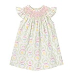 Charming Little One Bunny Crest Smocked Dress