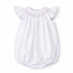 White Amy Smocked Roses Bubble