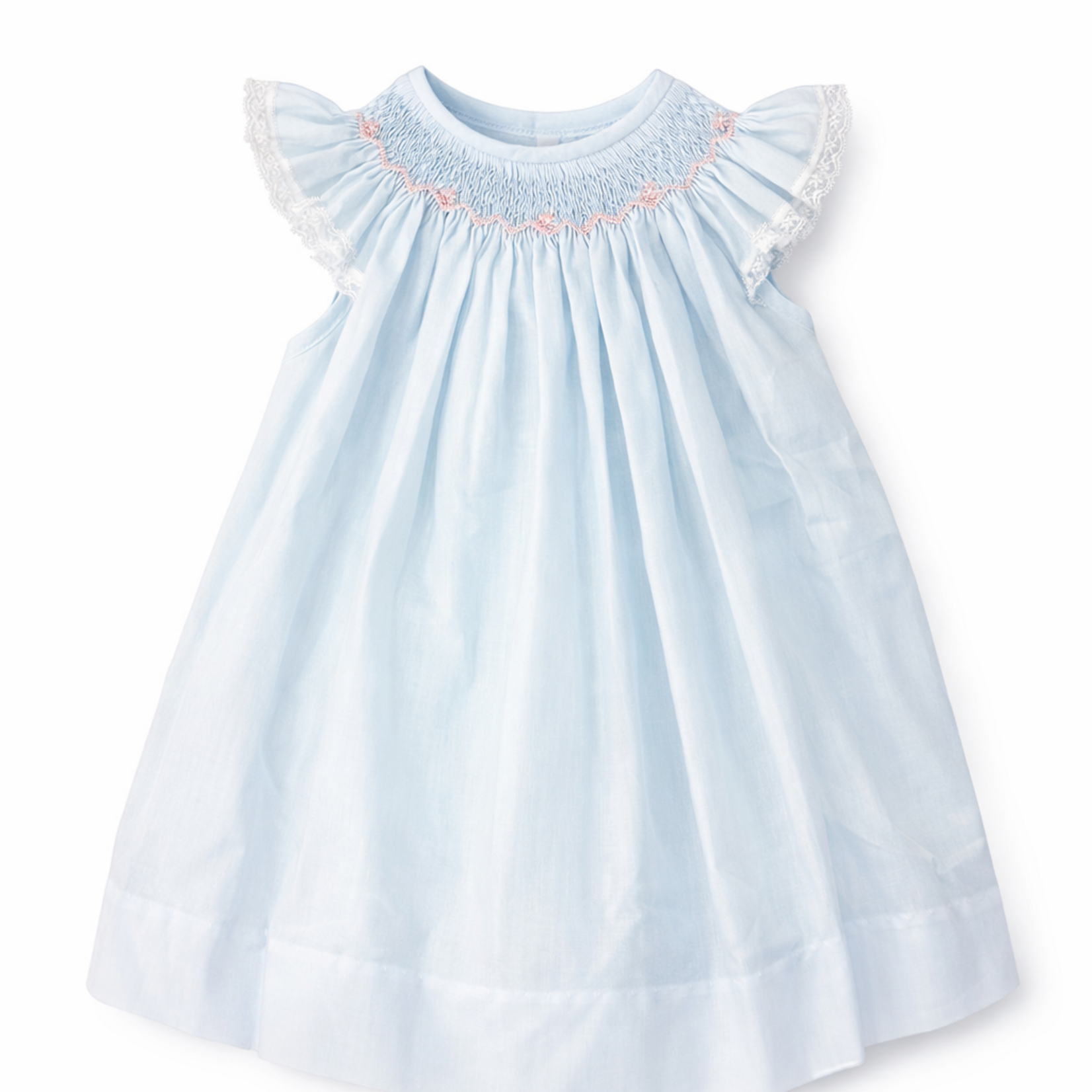 Blue Amy Smocked Roses Dress