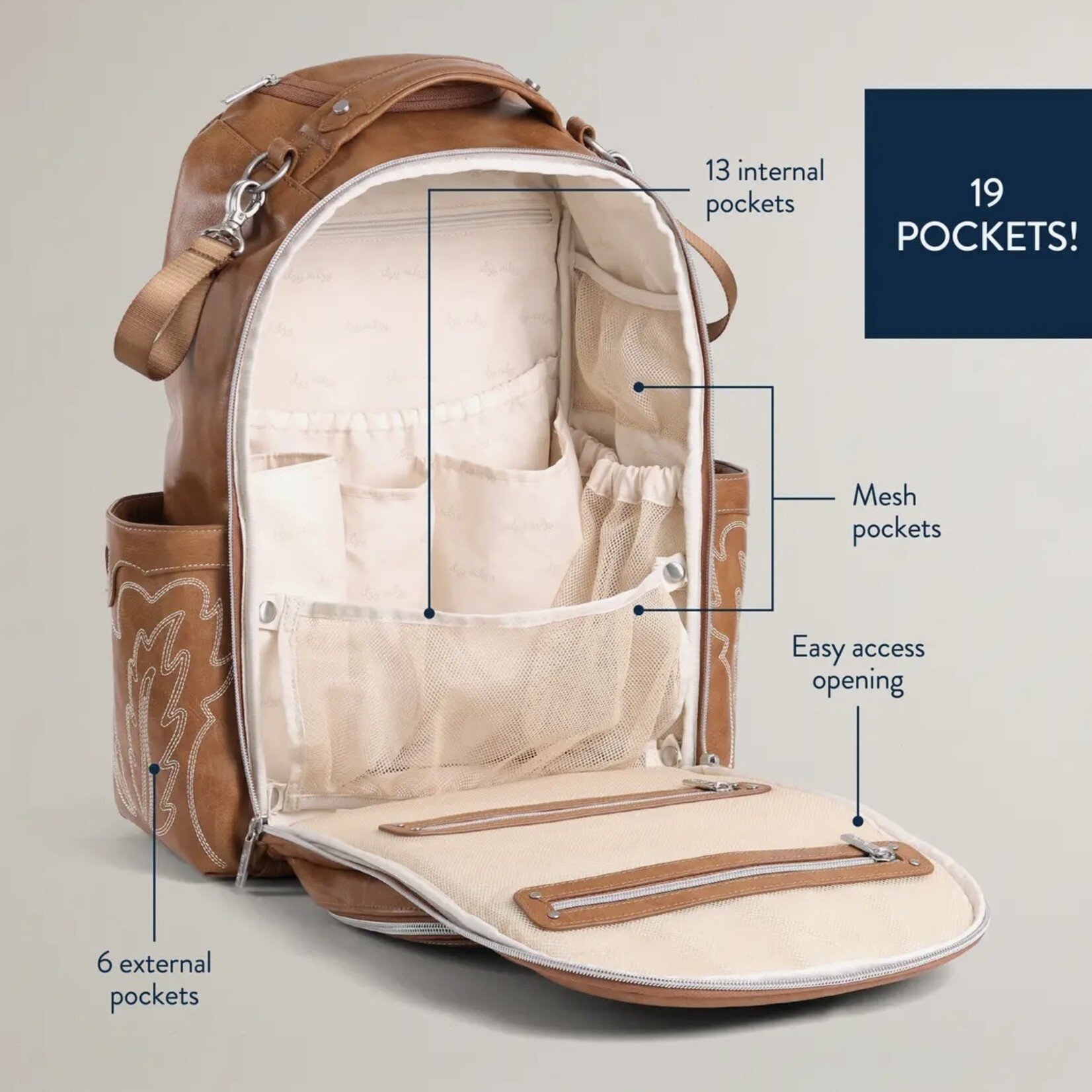 Itzy Ritzy Nash Saddle Boss Plus Diaper Bag Backpack