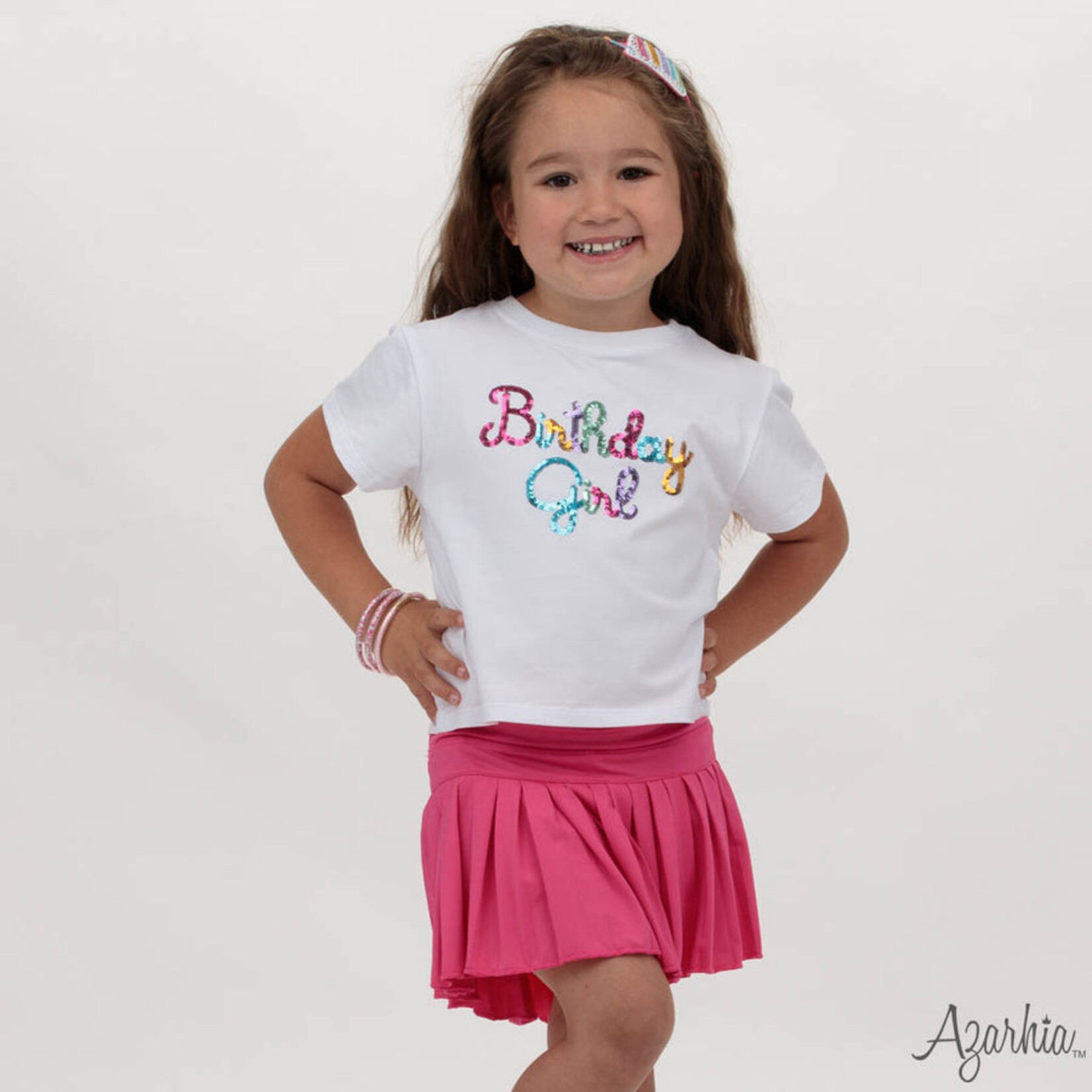 Azarhia Sequin Birthday Girl Shirt