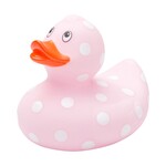 Elegant Baby Pink Dot Ducky Bath Toy