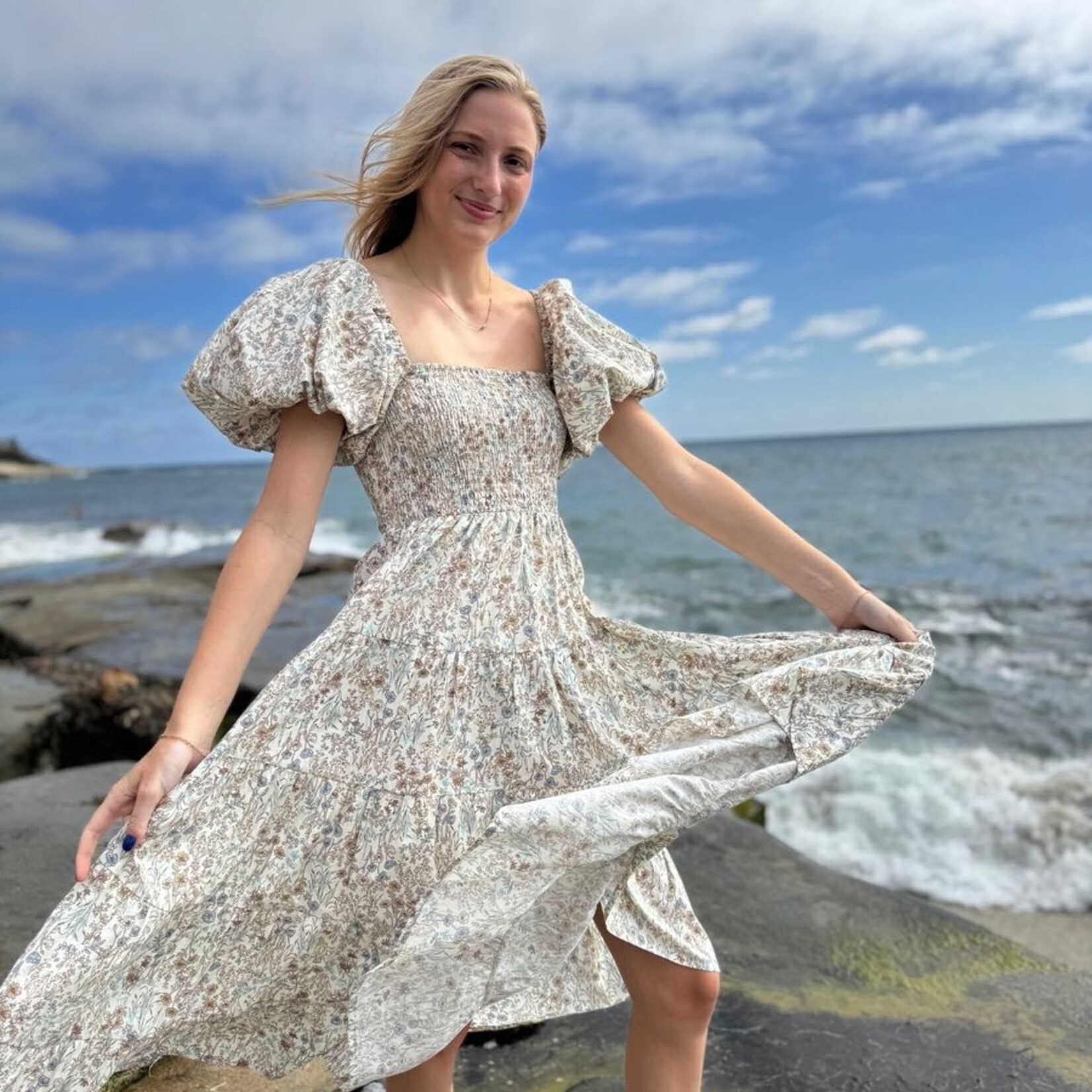 Vignette Blue Meadow Floral Beth Women's Dress