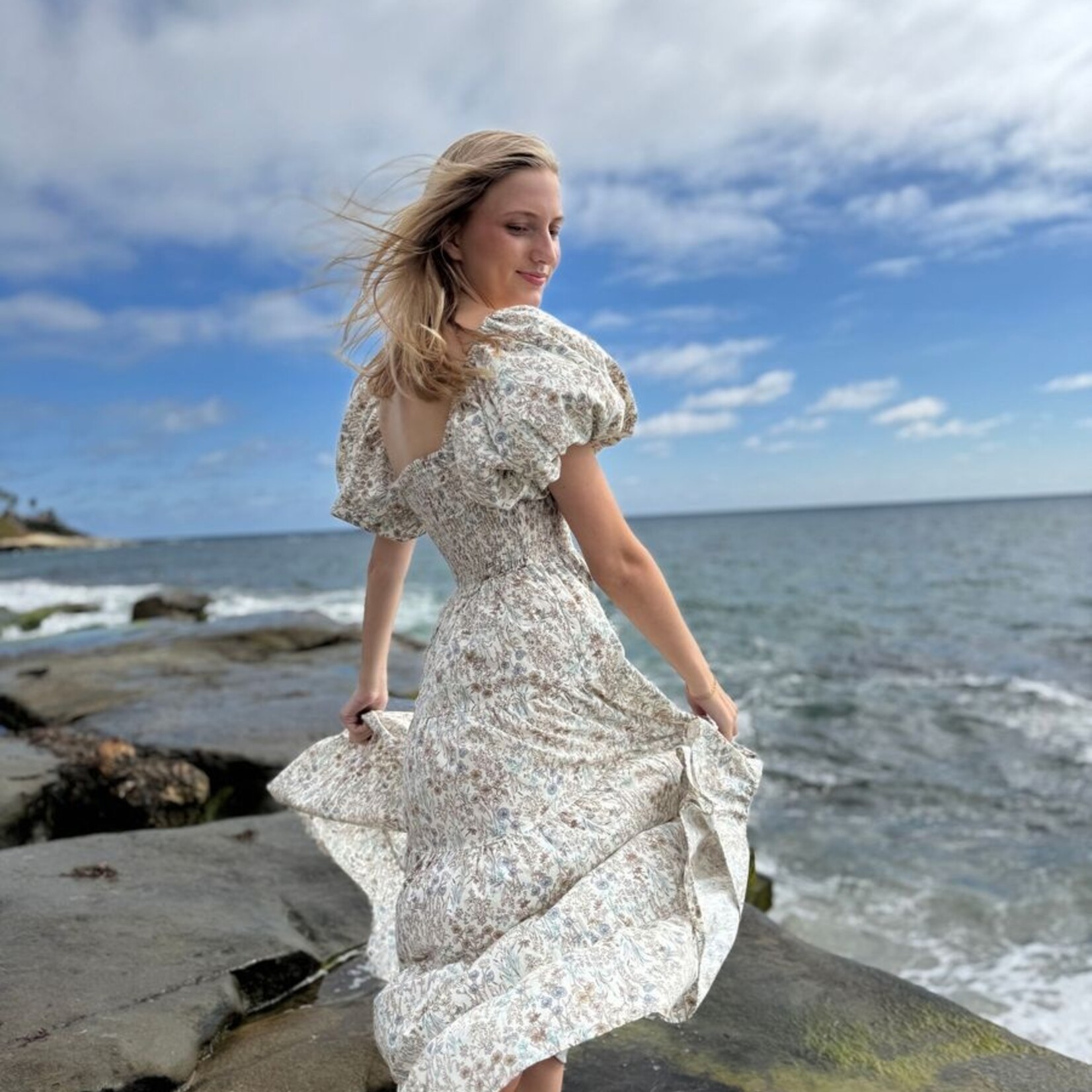 Vignette Blue Meadow Floral Beth Women's Dress