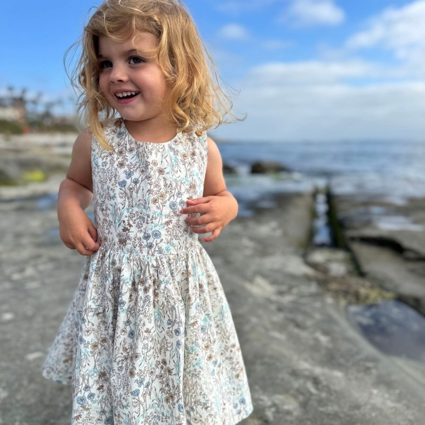 Vignette Blue Meadow Floral Tilly Dress