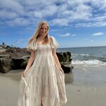 Vignette Oatmeal Embroidered Women's Beth Dress