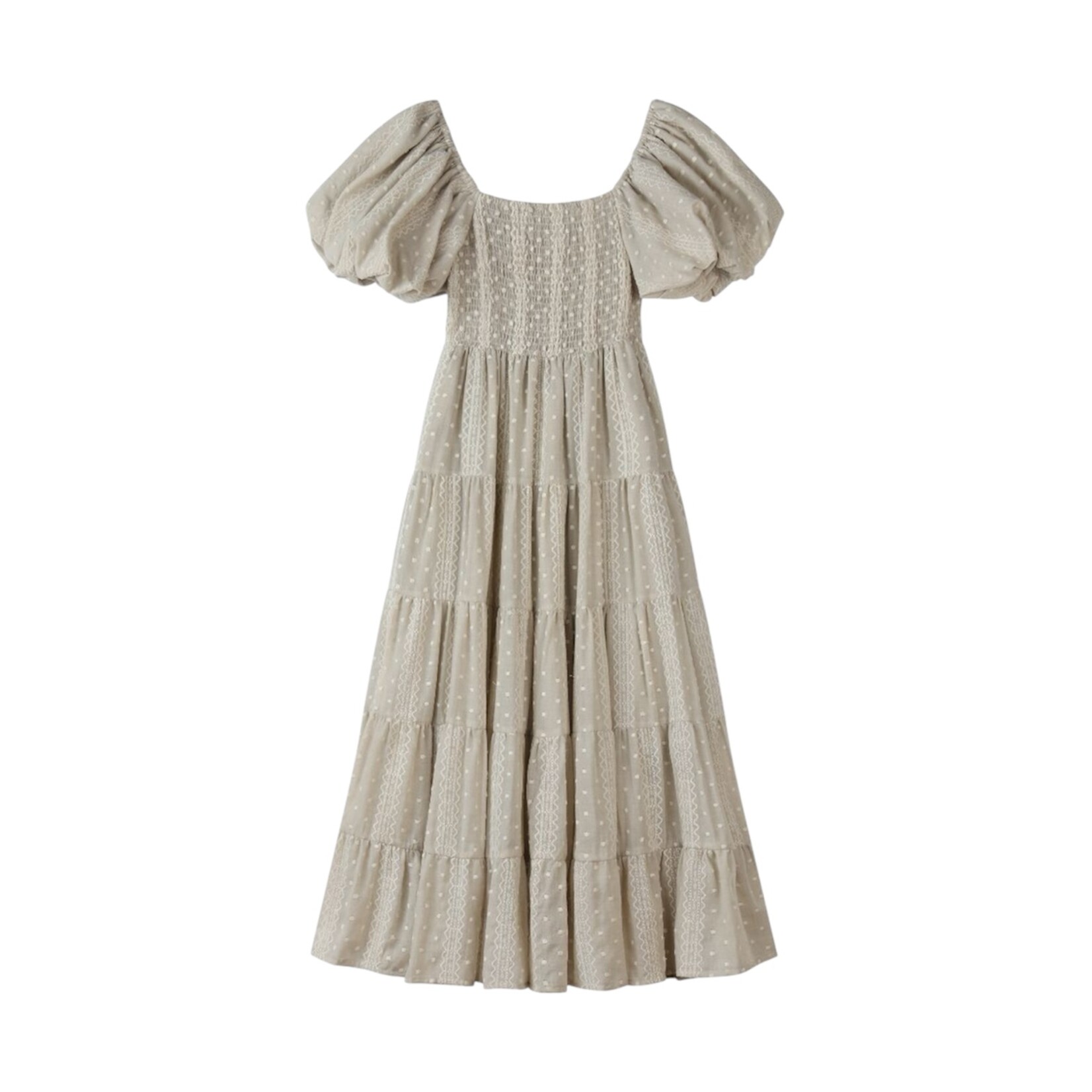 Vignette Oatmeal Embroidered Women's Beth Dress