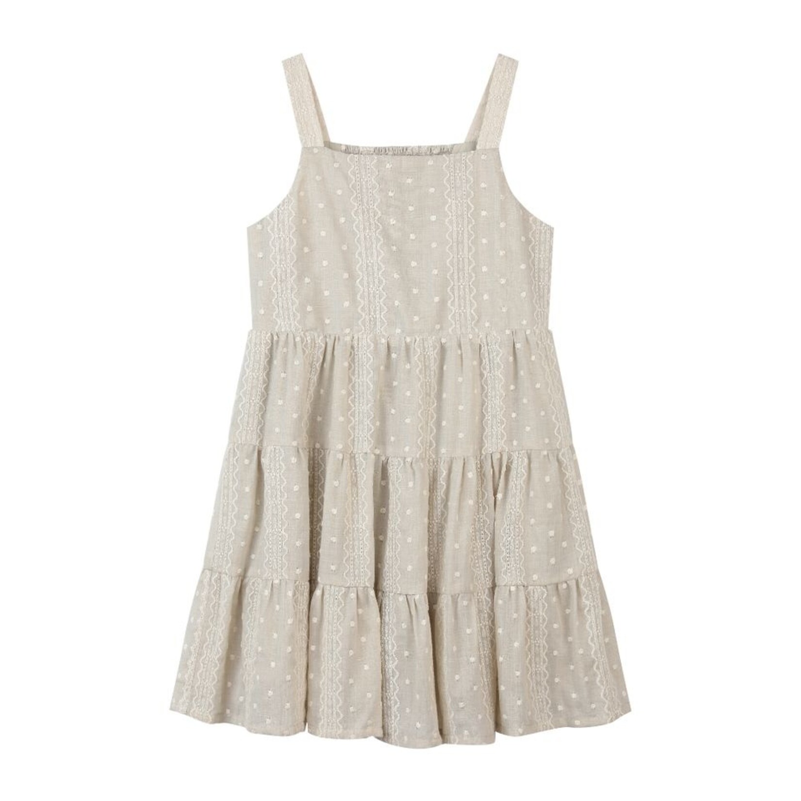 Vignette Oatmeal Embroidered Tess Dress