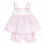 Sweet Dreams Pink Candy Stripes Bow Bloomer Set
