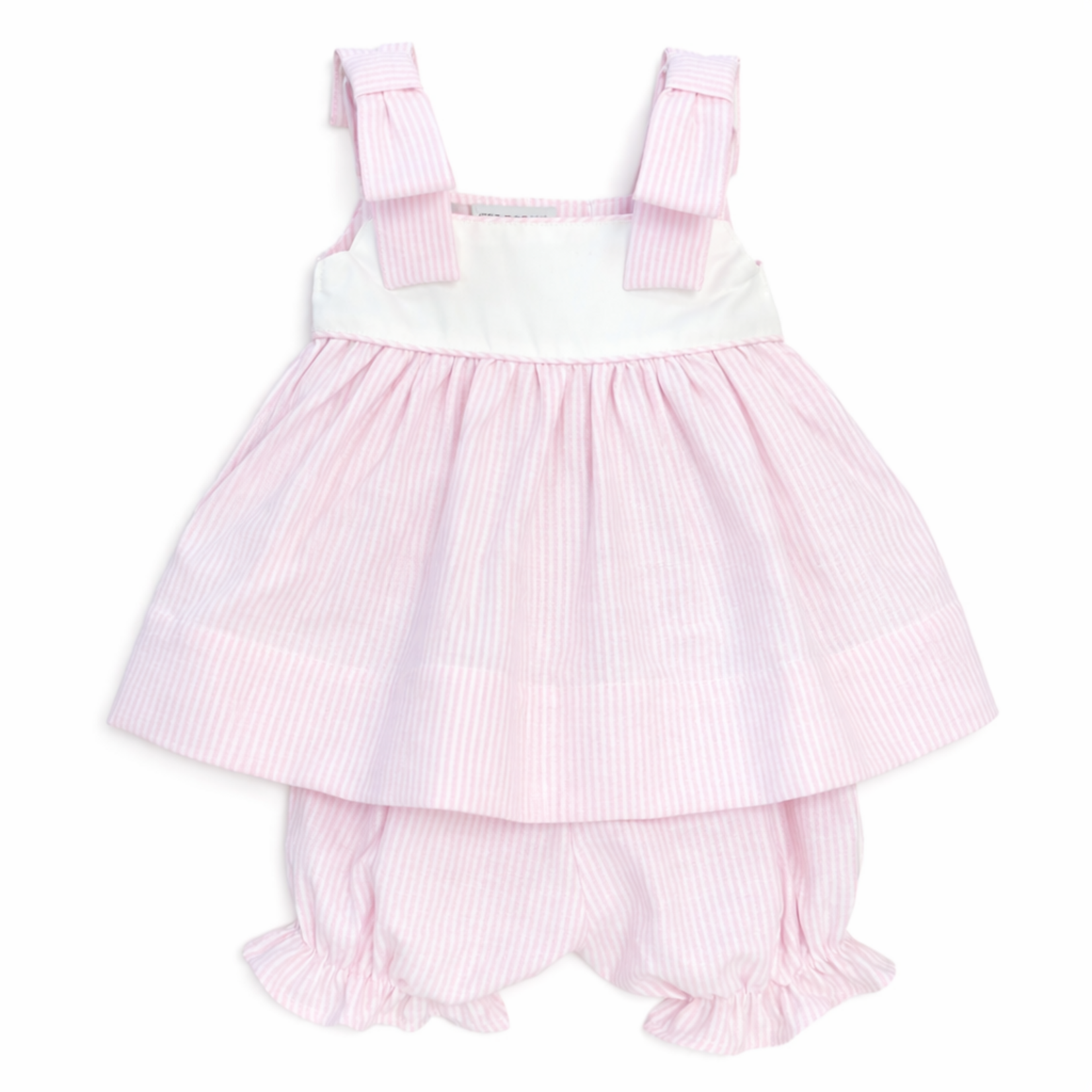 Sweet Dreams Pink Candy Stripes Bow Bloomer Set