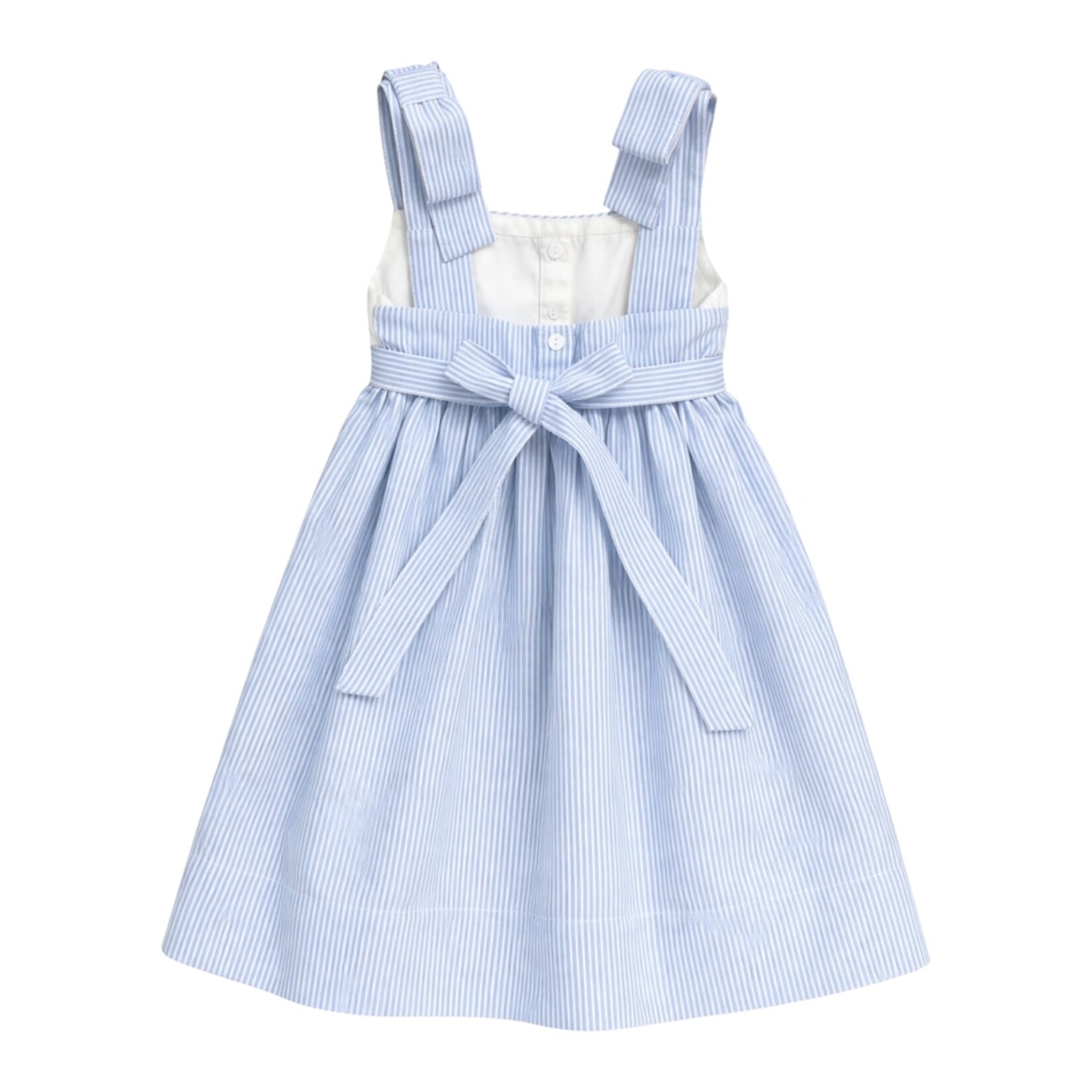 Sweet Dreams Blue Candy Stripe Bow Dress
