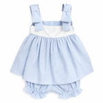 Sweet Dreams Blue Candy Stripes Bow Bloomer Set