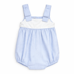 Sweet Dreams Blue Candy Stripes Bow Bubble