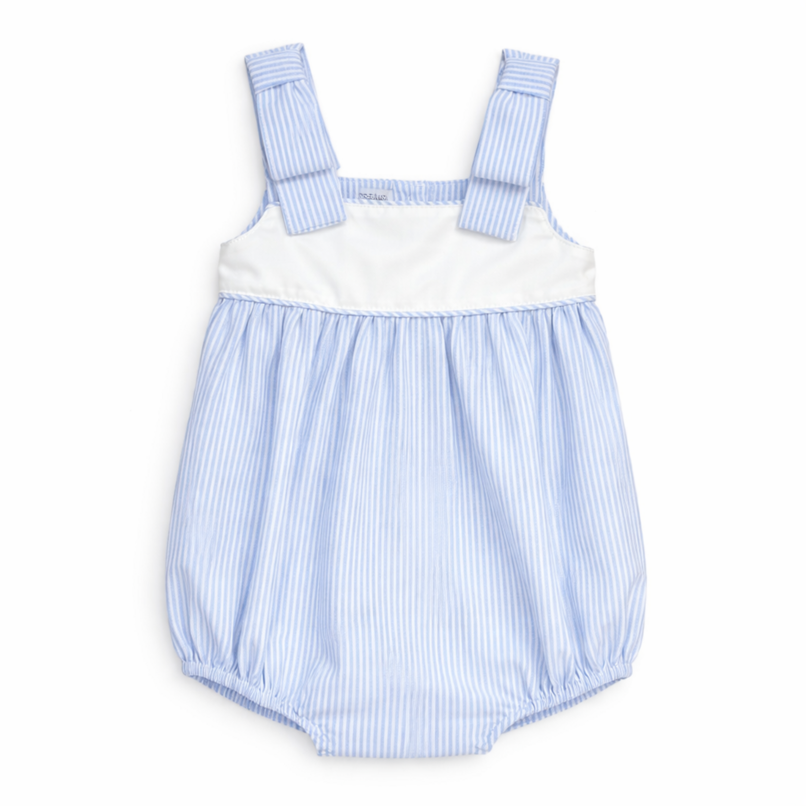 Sweet Dreams Blue Candy Stripes Bow Bubble