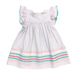 Three Sisters Lavender Stripe Ric Rac Dress