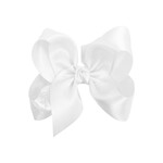 5.5" White Satin Bow