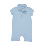 Me & Henry Pale Blue Pique Drift Romper