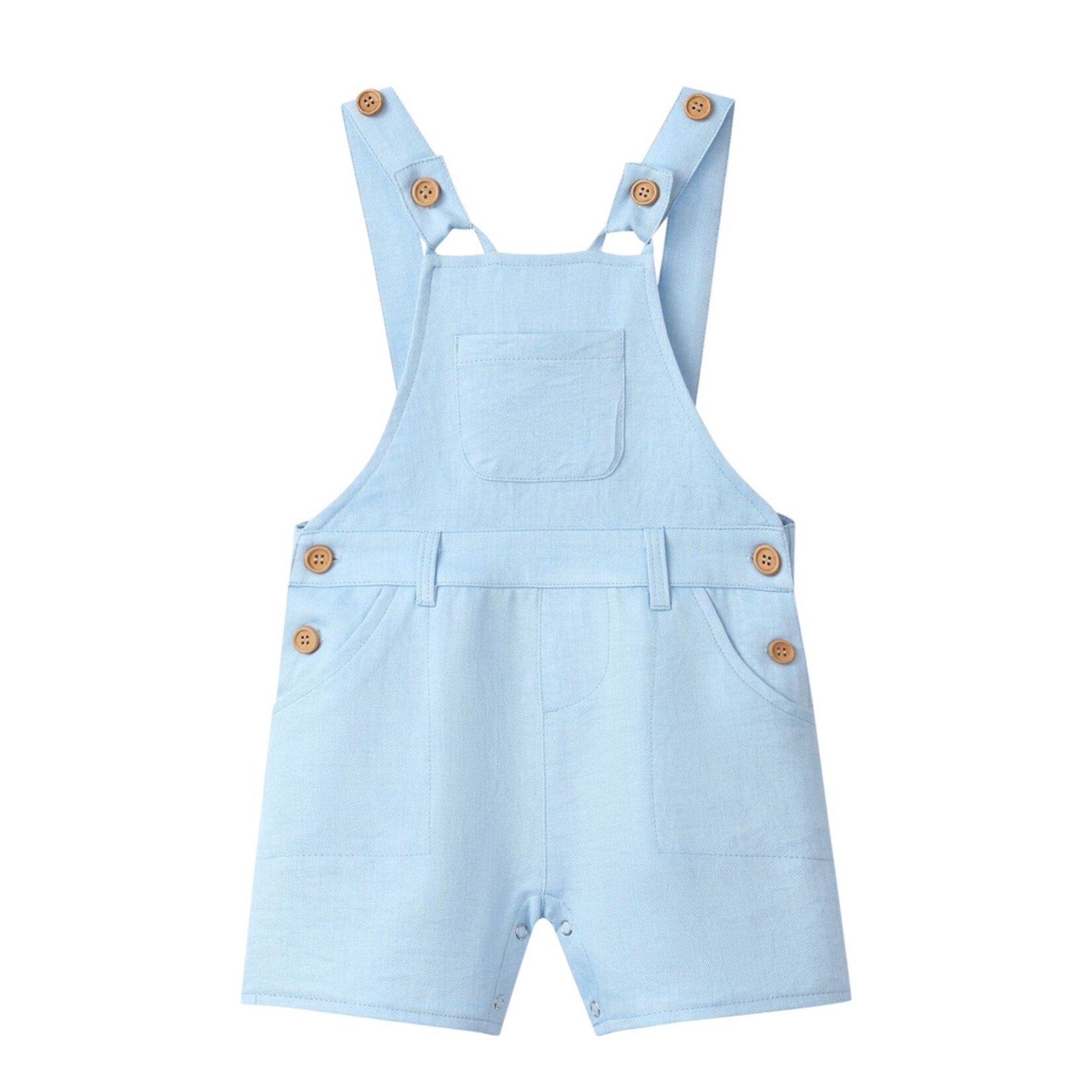 Me & Henry Pale Chambray Woven Overalls