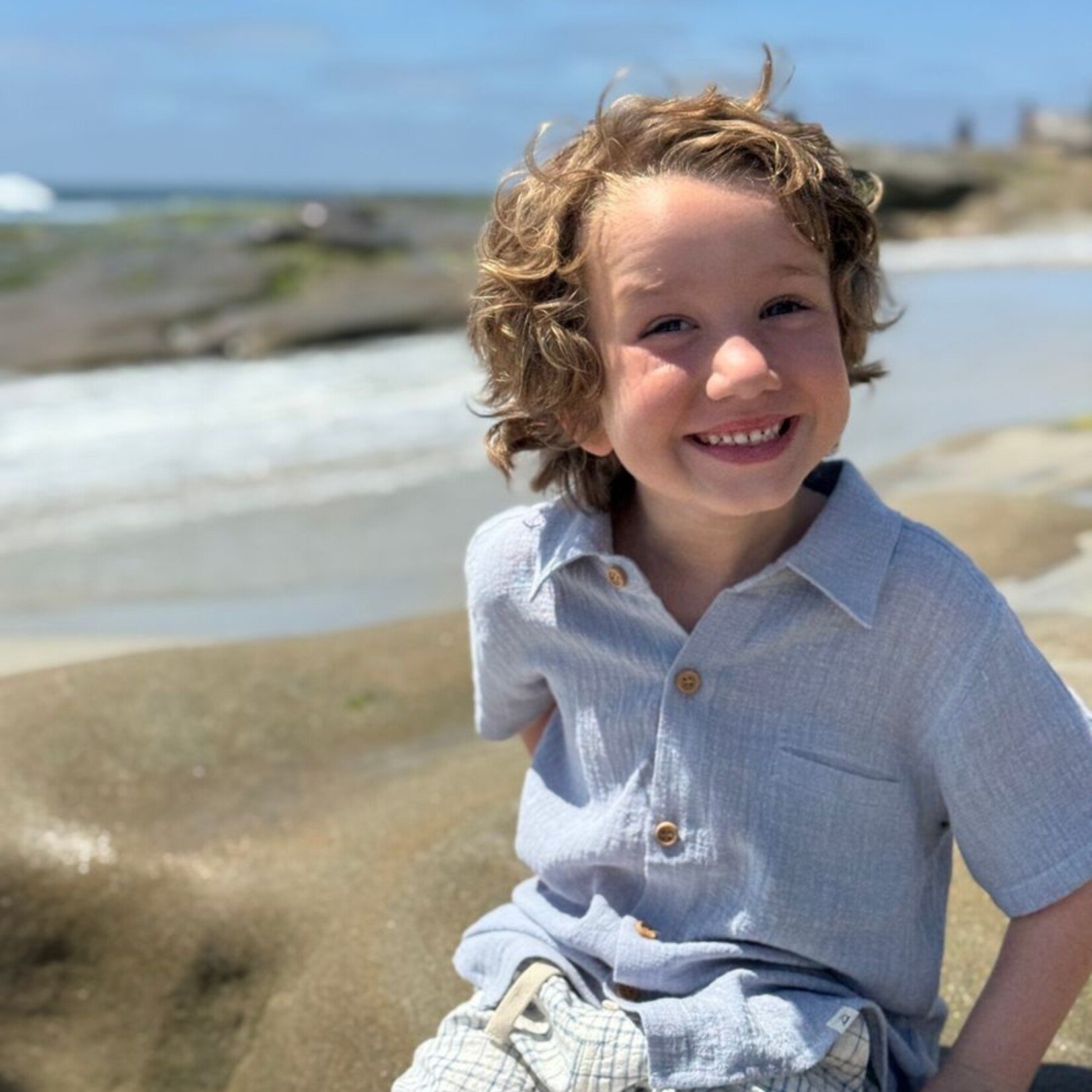 Me & Henry Grey Woven Newport Shirt