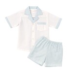 Yo Baby Blue Block Boys Short Set