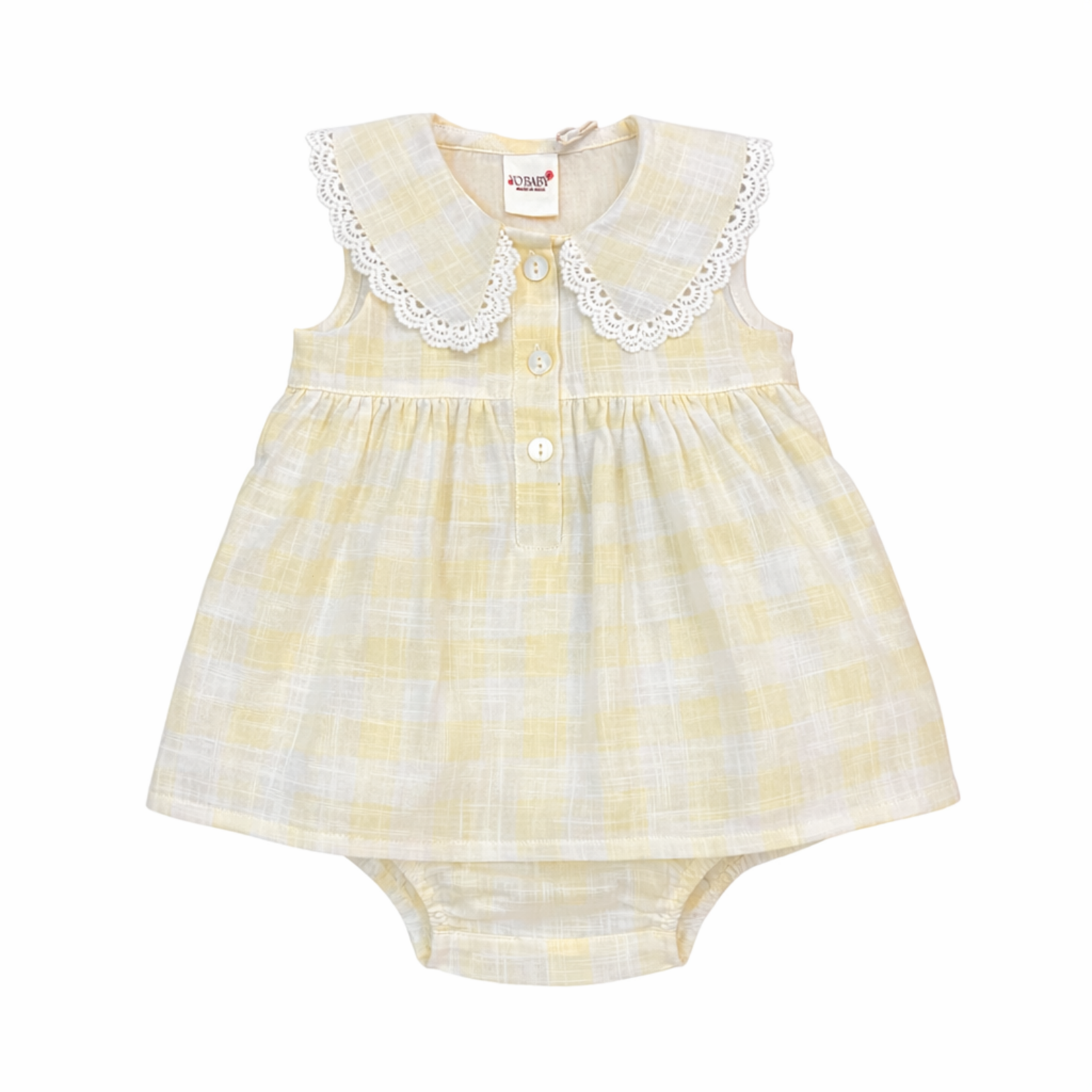 Yo Baby Yellow Check Dress Set