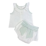 Yo Baby Blue Bow Diaper Set