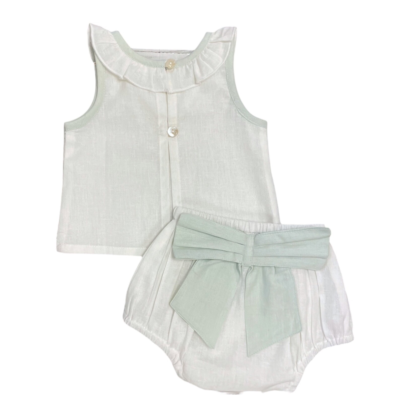 Yo Baby Blue Bow Diaper Set