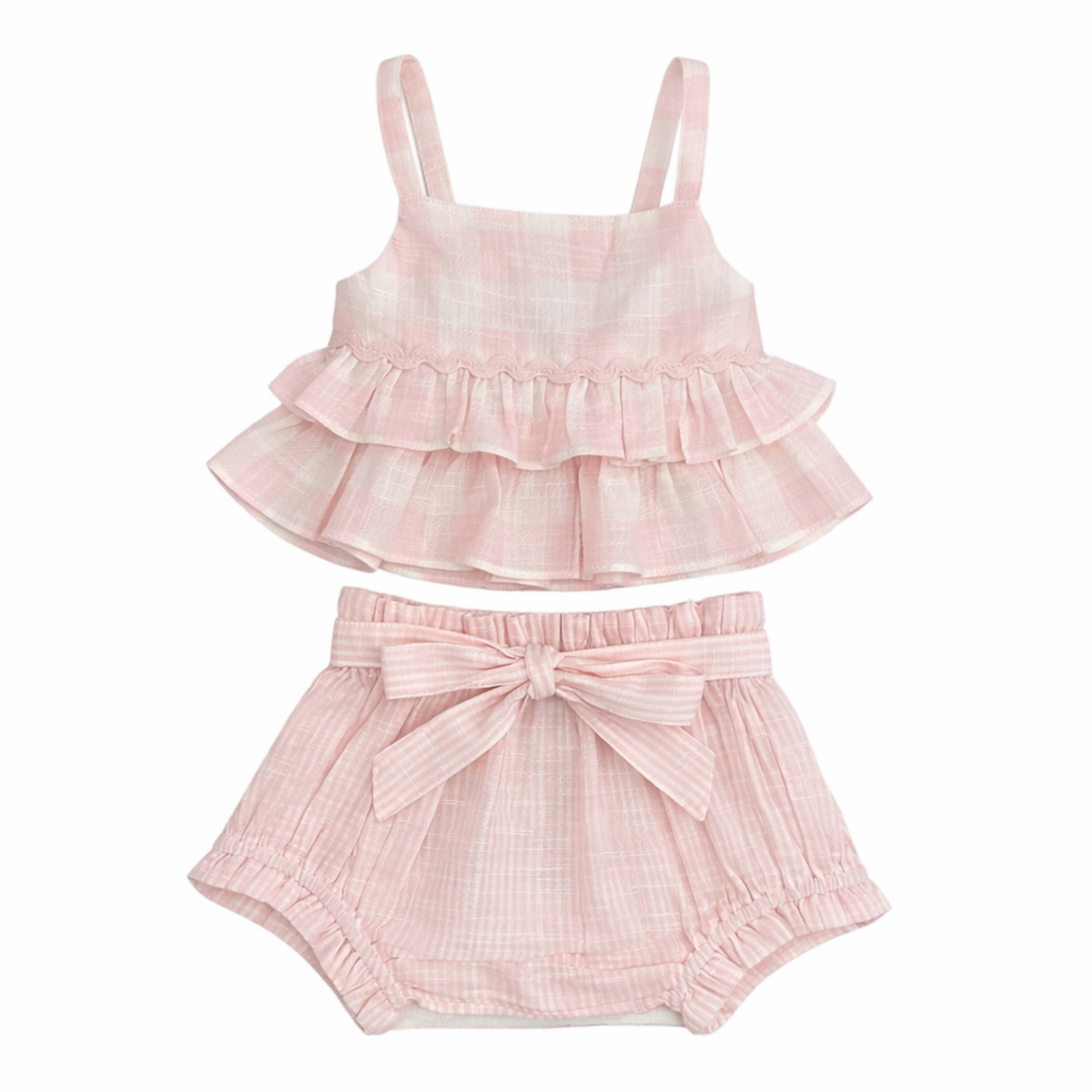Yo Baby Pink Check Diaper Se