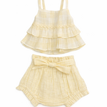 Yo Baby Yellow Check Diaper Set