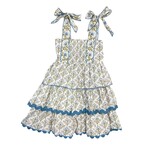 Yo Baby Blue Ric Rac Floral Dress