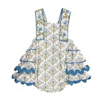 Yo Baby Blue Ric Rac Floral Bubble