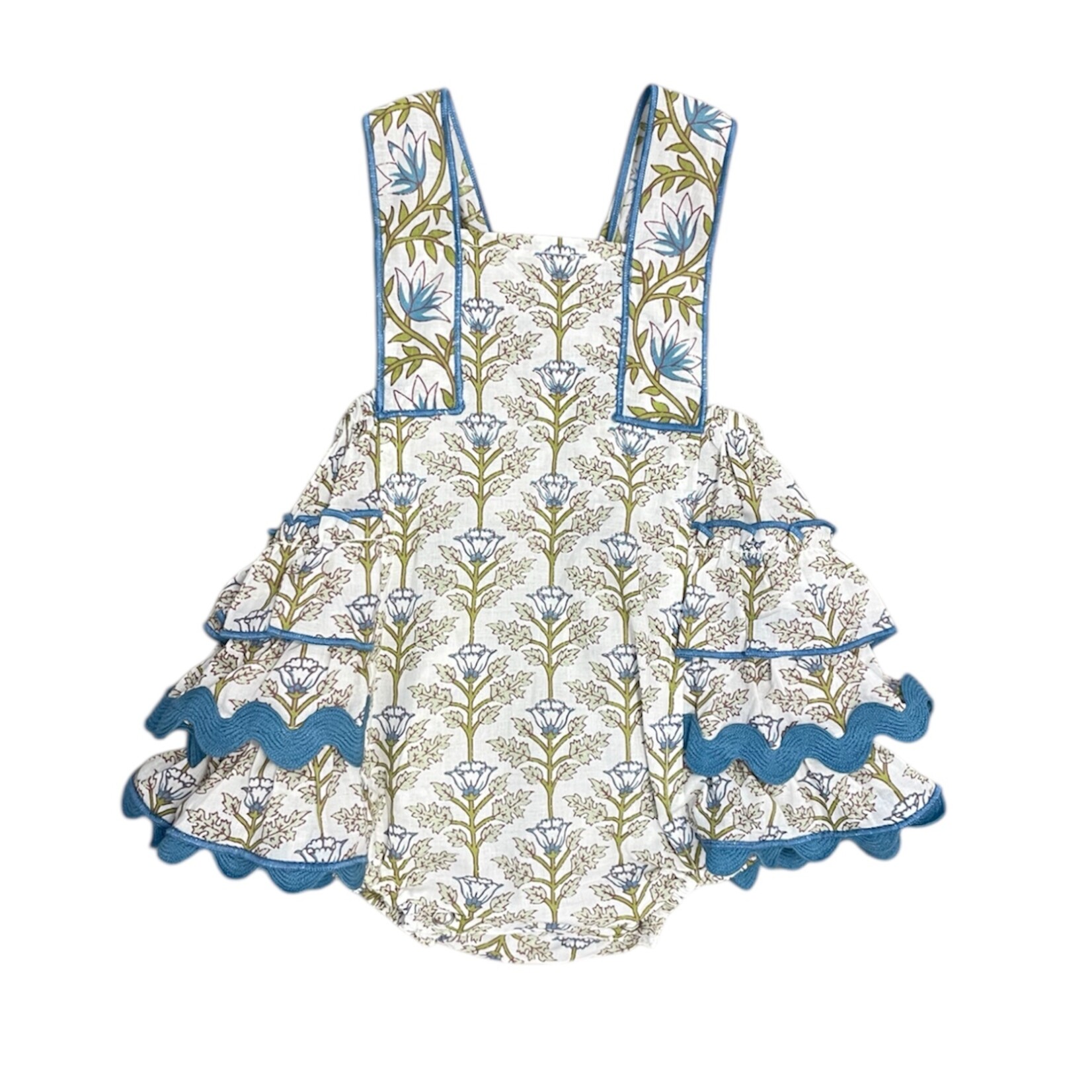 Yo Baby Blue Ric Rac Floral Bubble