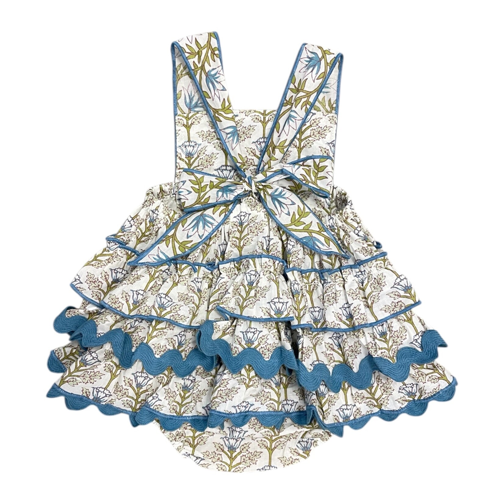 Yo Baby Blue Ric Rac Floral Bubble