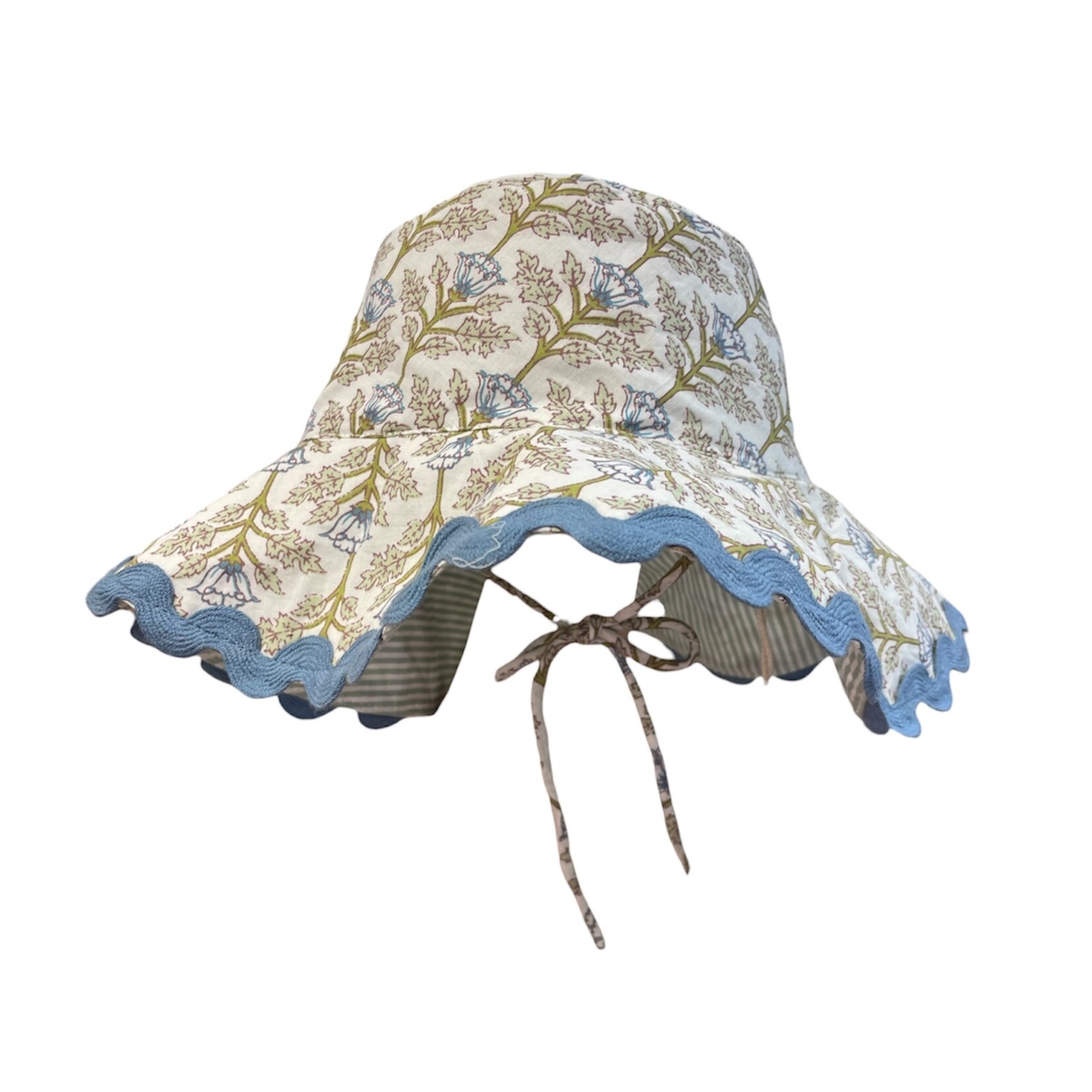 Yo Baby Blue Floral Ric Rac Hat