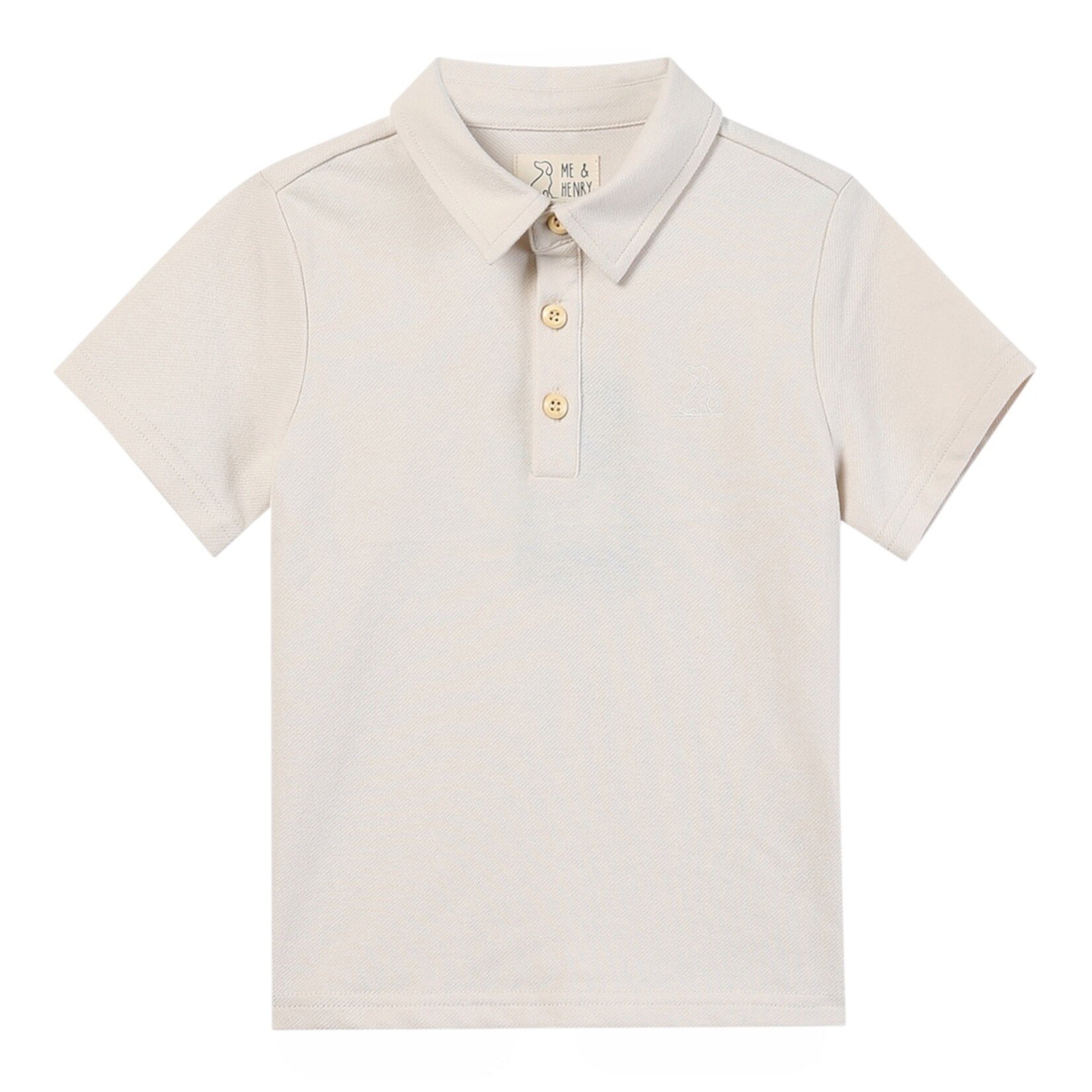 Me & Henry Cream Pique Shipping Polo