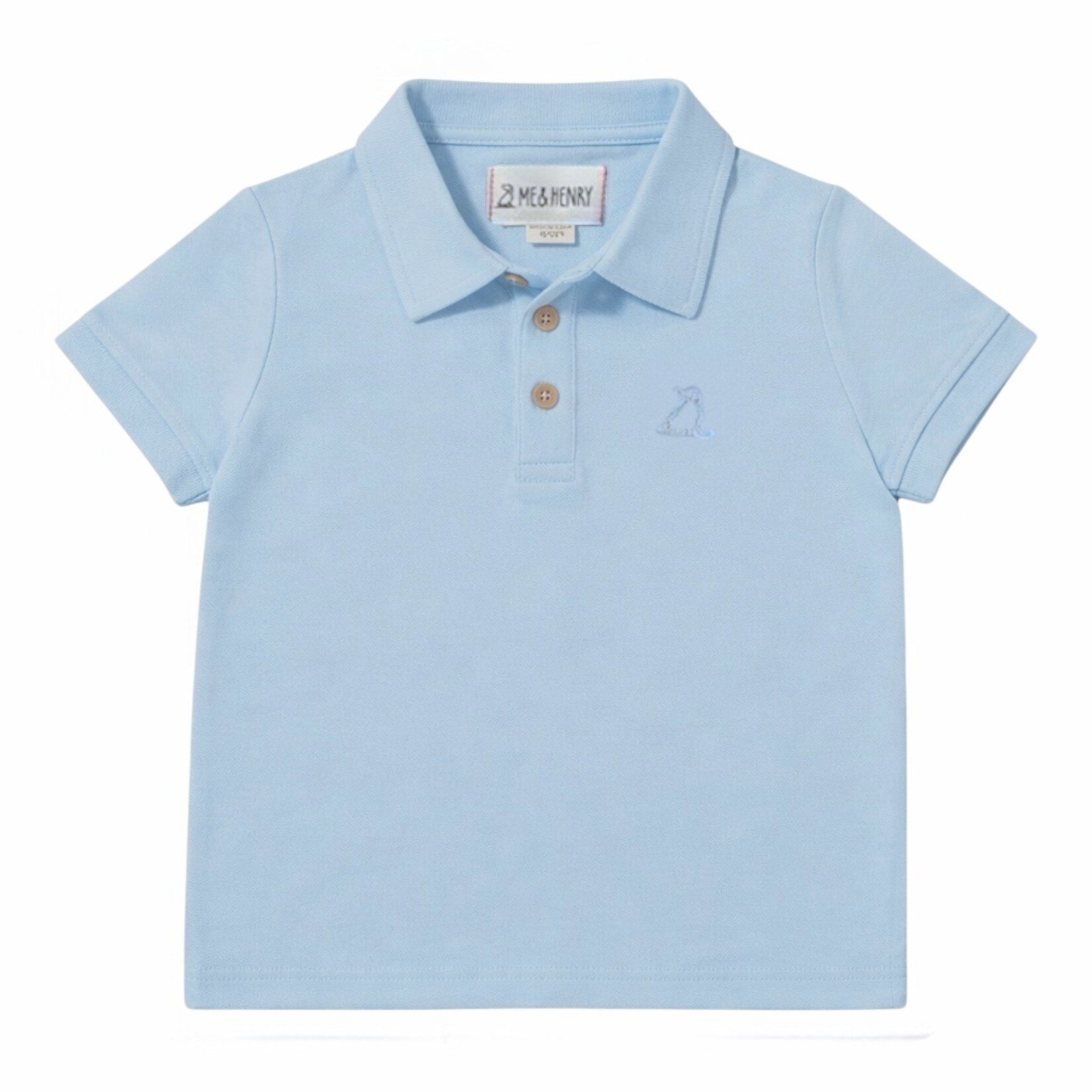 Me & Henry Pale Blue Pique Shipping Polo
