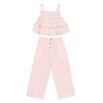 Yo Baby Pink Check Two Piece Set