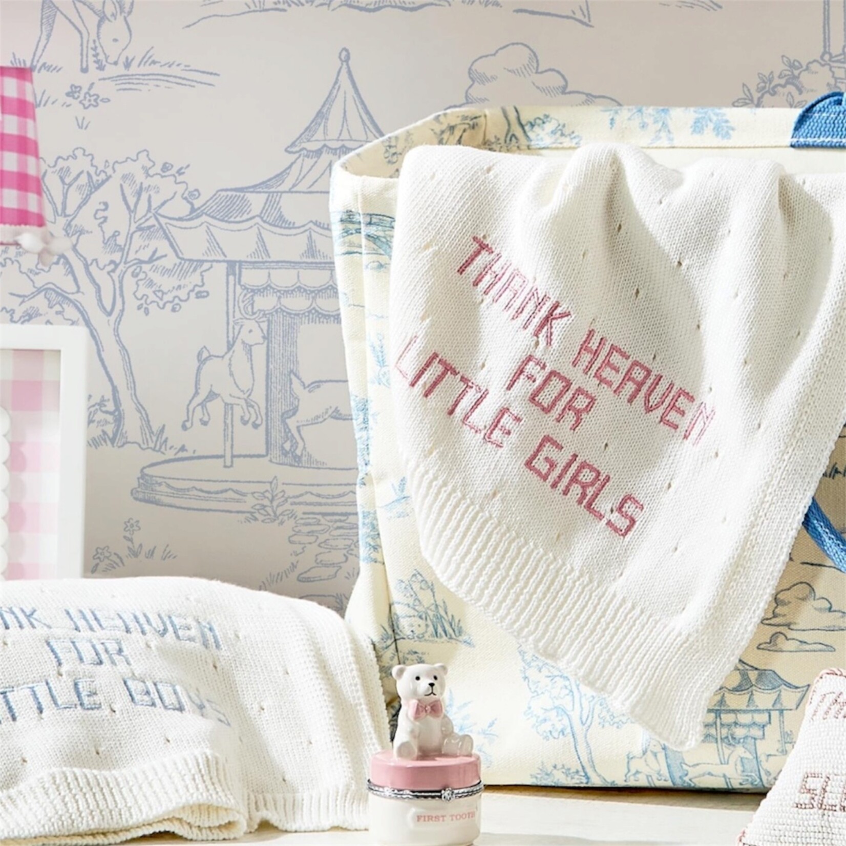 Cupcakes & Cartwheels Thank Heaven for Little Girls Blanket